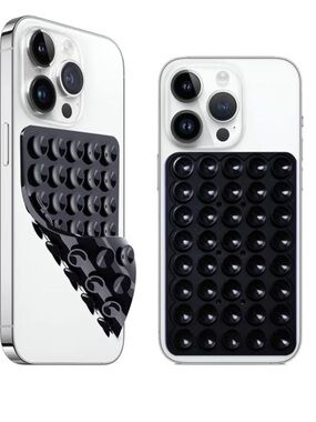New Black & clear Pop-Suction Grip Pad for iPhone - Stick-On Phone Accessory